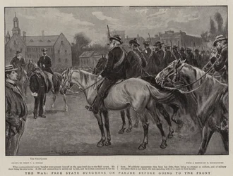 La guerra, i burghers dello Stato Libero in parata prima di andare al fronte